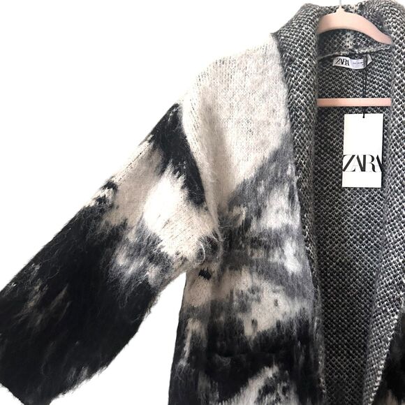 ZARA Wool Blend Oversized Cardigan Jacket NWT M/L‎ - Picture 5 of 6